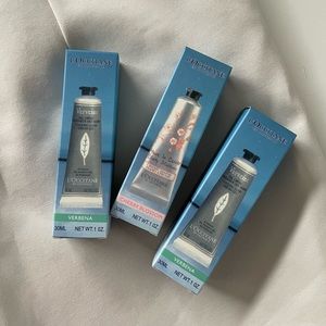 L’Occitane Hand Cream x3 with FREE lavender eye mask